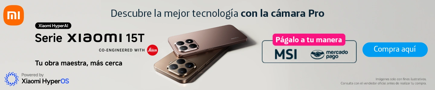 Xiaomi 15T Pro con cámara Leica Hyper AI y sistema HyperOS disponible a MSI o Mercado Pago con Movistar