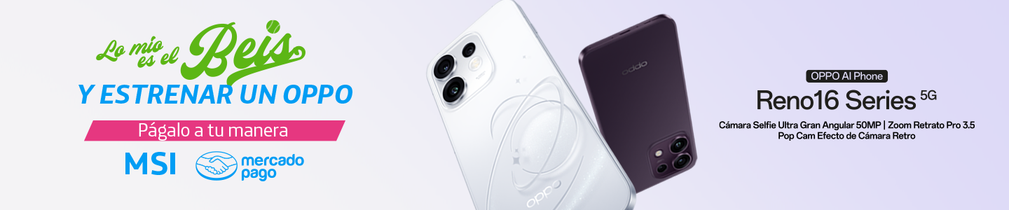 Estrena el nuevo OPPO Reno16 5G con cámara selfie de 50MP en Movistar. Cómpralo a meses sin intereses y vive la pasión del beisbol.