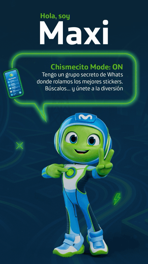 Maxi con grupo WhatsApp y los mejores stickers