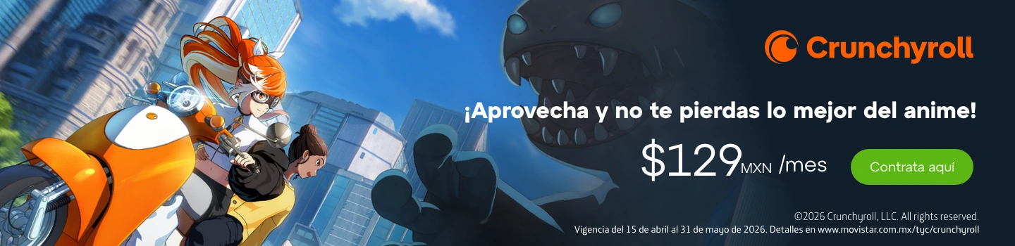 Crunchyroll: Todo tu anime favorito en un solo lugar sin interrupciones. Contrátalo con tu número Movistar