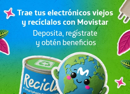 Banner móvil próximamente de Planeta Movistar México, invitando a participar en iniciativas verdes